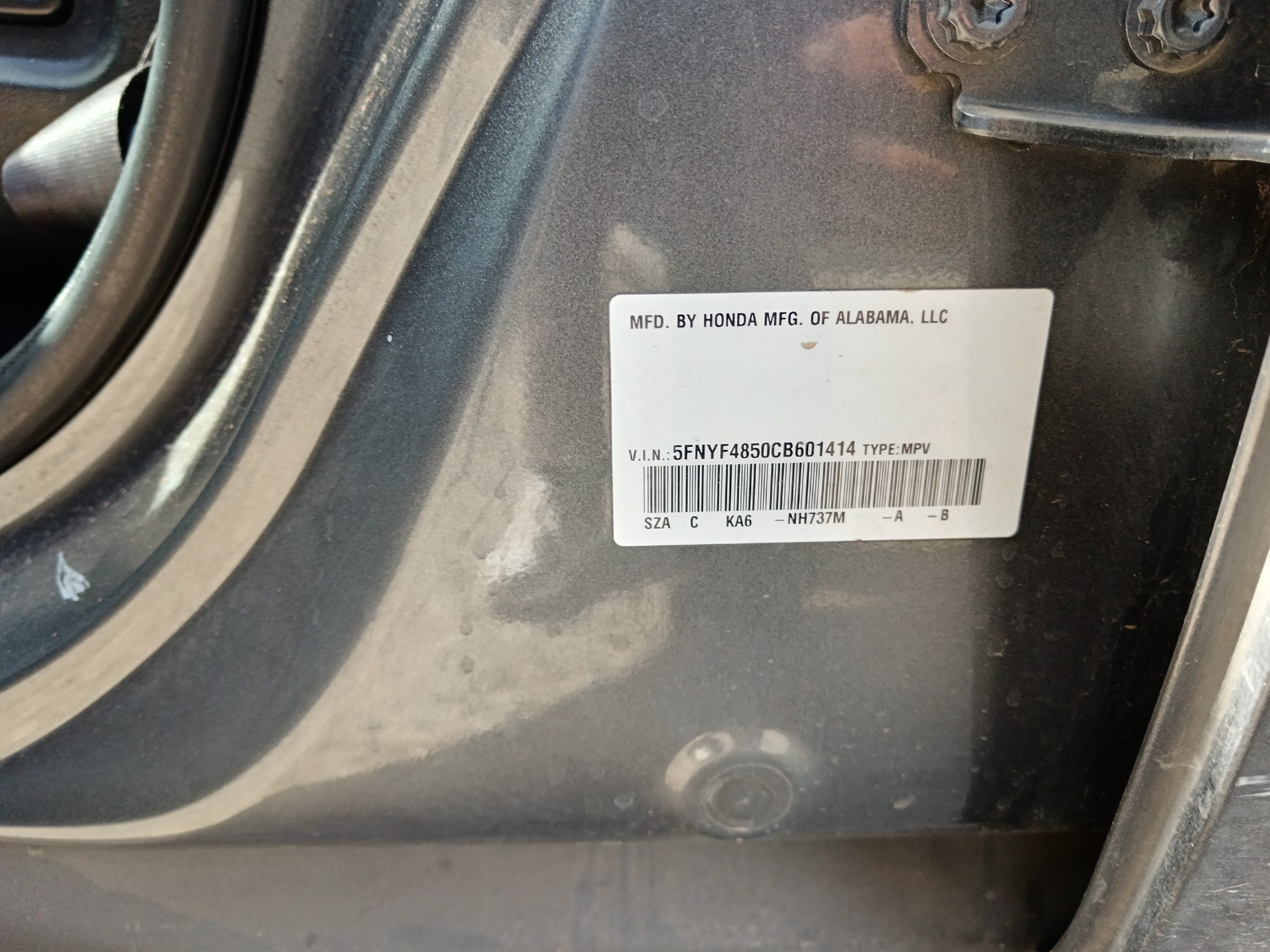 HONDA PILOT 2012