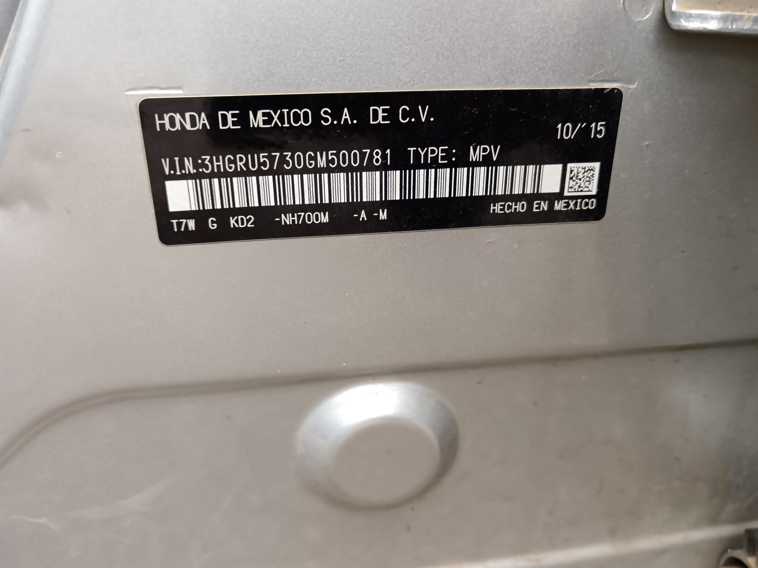 HONDA HRV 2016