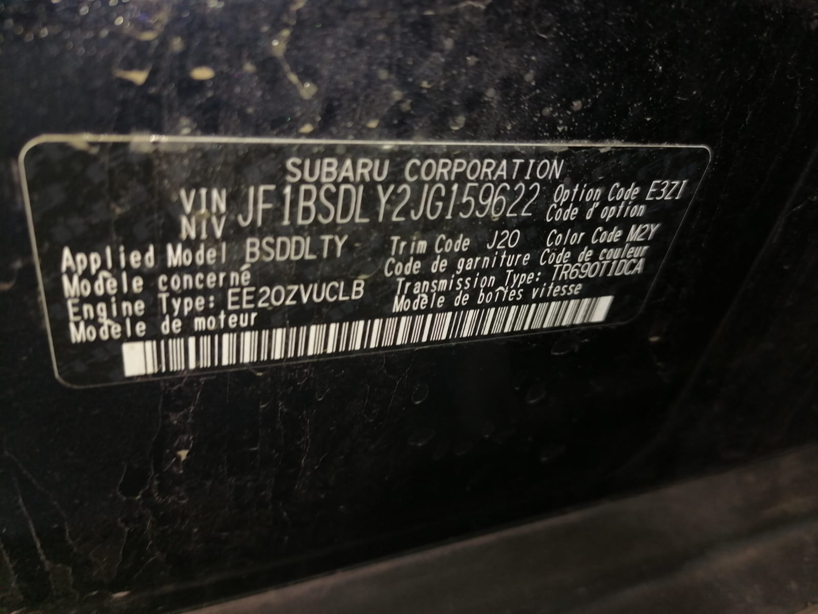 SUBARU OUTBACK 2019